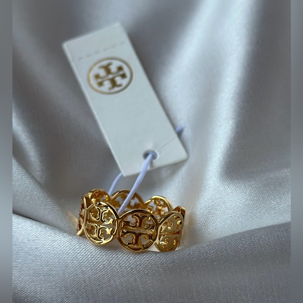 Tory Burch Repeating Logo Ring - Picture 1 of 5